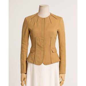Burberry Prorsum Leather-trim Blazer. Size 8
